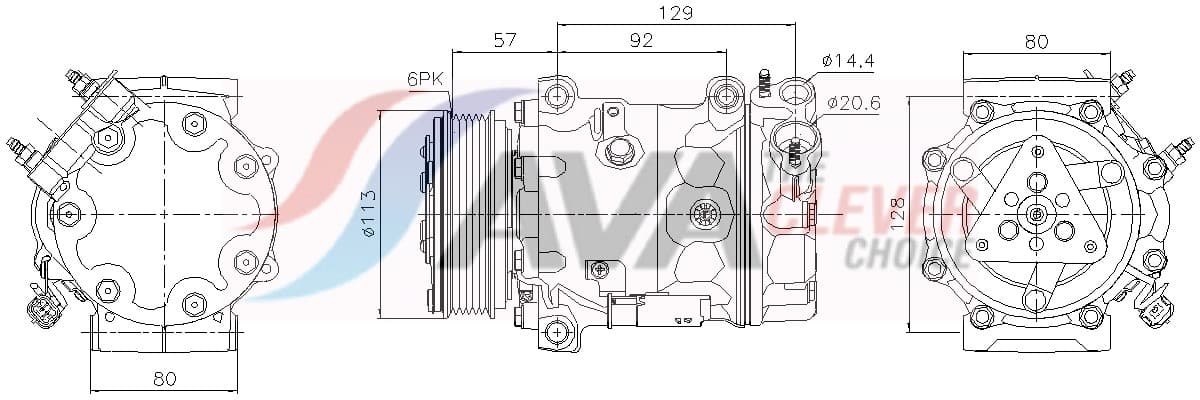 AVA QUALITY COOLING Kompresor klimatizácie PEAK442 1