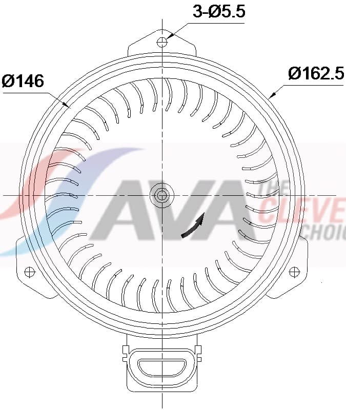 AVA QUALITY COOLING Vnútorný ventilátor TO8812 1