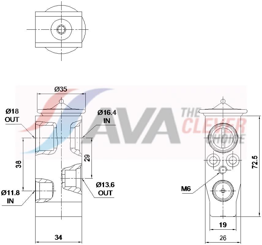 AVA QUALITY COOLING Expanzný ventil klimatizácie VN1459 1