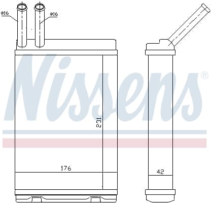 AVA QUALITY COOLING Výmenník tepla vnútorného kúrenia VO6096 1