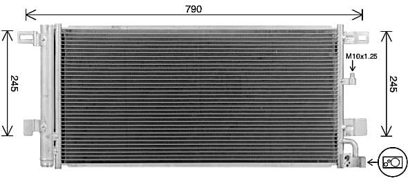 AVA QUALITY COOLING Kondenzátor klimatizácie AI5439D 1