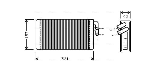 AVA QUALITY COOLING Výmenník tepla vnútorného kúrenia AI6052 1