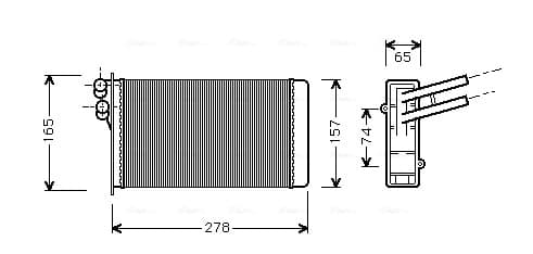 AVA QUALITY COOLING Výmenník tepla vnútorného kúrenia AI6097 1