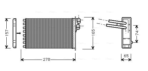 AVA QUALITY COOLING Výmenník tepla vnútorného kúrenia AI6156 1