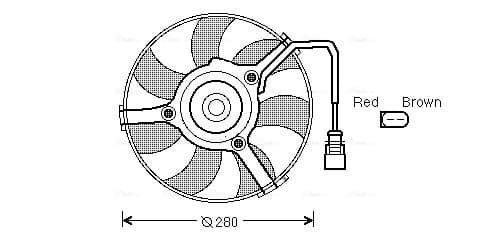 AVA QUALITY COOLING Ventilátor chladenia motora AI7516 1