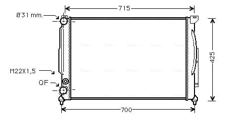 AVA QUALITY COOLING Chladič motora AIA2105 1