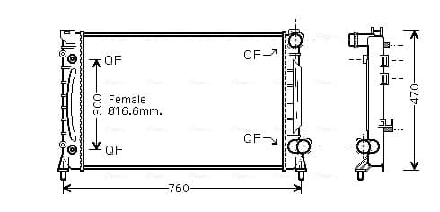 AVA QUALITY COOLING Chladič motora AIA2158 1