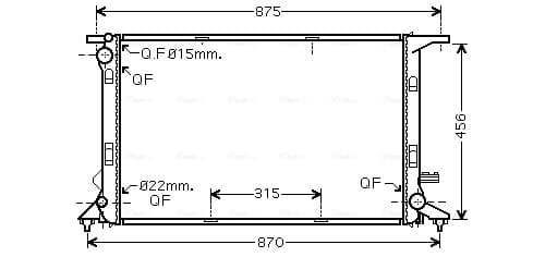 AVA QUALITY COOLING Chladič motora AIA2290 1