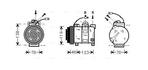 AVA QUALITY COOLING Kompresor klimatizácie AIAK015 1