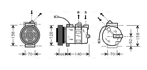 AVA QUALITY COOLING Kompresor klimatizácie AIAK150 1