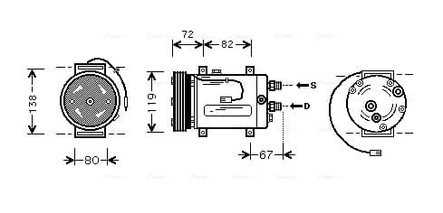 AVA QUALITY COOLING Kompresor klimatizácie AIAK177 1