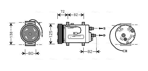 AVA QUALITY COOLING Kompresor klimatizácie AIAK178 1