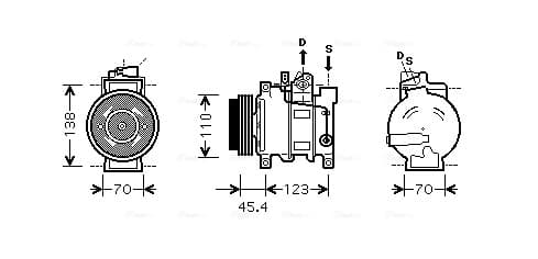 AVA QUALITY COOLING Kompresor klimatizácie AIAK227 1
