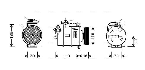 AVA QUALITY COOLING Kompresor klimatizácie AIAK275 1