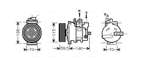 AVA QUALITY COOLING Kompresor klimatizácie AIAK284 1