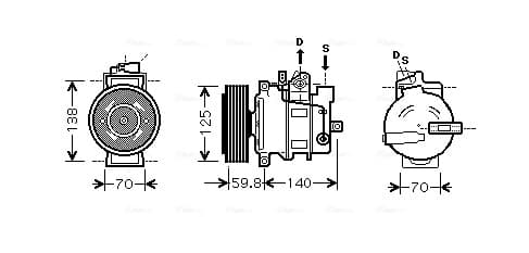 AVA QUALITY COOLING Kompresor klimatizácie AIAK295 1