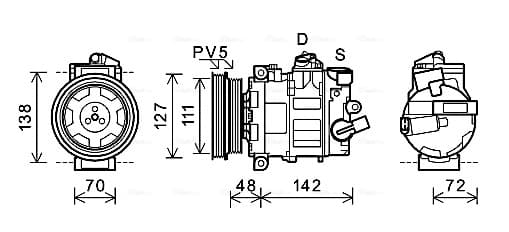 AVA QUALITY COOLING Kompresor klimatizácie AIAK359 1