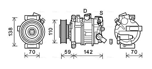 AVA QUALITY COOLING Kompresor klimatizácie AIAK401 1