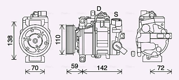 AVA QUALITY COOLING Kompresor klimatizácie AIAK411 1