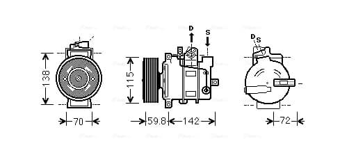 AVA QUALITY COOLING Kompresor klimatizácie AIK343 1