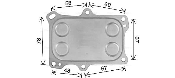 AVA QUALITY COOLING Chladič motorového oleja AL3153 1