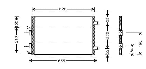 AVA QUALITY COOLING Kondenzátor klimatizácie AL5077 1