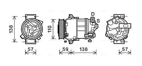AVA QUALITY COOLING Kompresor klimatizácie ALAK133 1