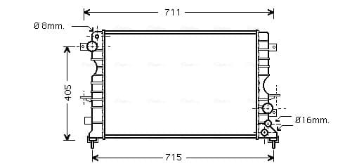 AVA QUALITY COOLING Chladič motora AU2165 1