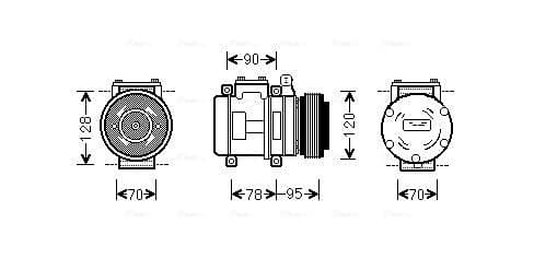 AVA QUALITY COOLING Kompresor klimatizácie AUAK028 1