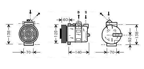 AVA QUALITY COOLING Kompresor klimatizácie AUAK050 1