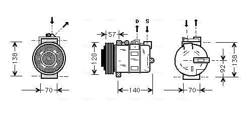 AVA QUALITY COOLING Kompresor klimatizácie AUAK056 1