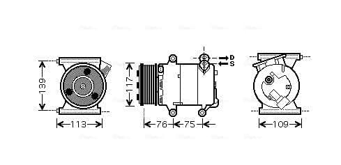 AVA QUALITY COOLING Kompresor klimatizácie AUAK185 1