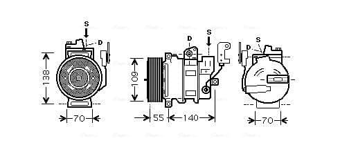 AVA QUALITY COOLING Kompresor klimatizácie AUAK187 1