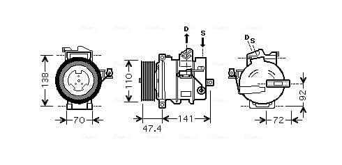 AVA QUALITY COOLING Kompresor klimatizácie AUAK188 1