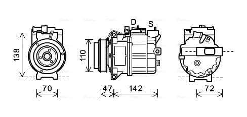 AVA QUALITY COOLING Kompresor klimatizácie AUAK208 1