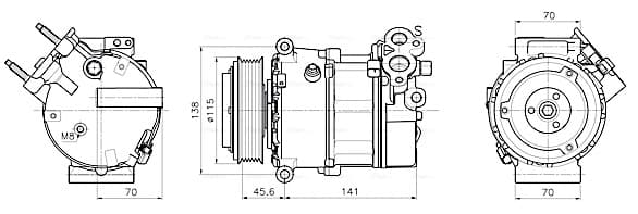 AVA QUALITY COOLING Kompresor klimatizácie AUAK354 1