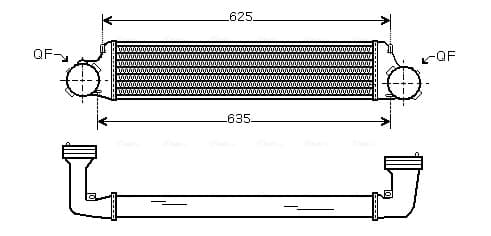 AVA QUALITY COOLING Chladič plniaceho vzduchu BW4280 1