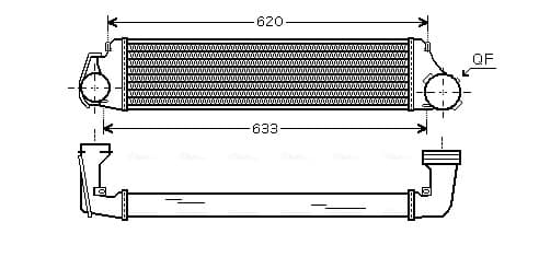 AVA QUALITY COOLING Chladič plniaceho vzduchu BW4282 1