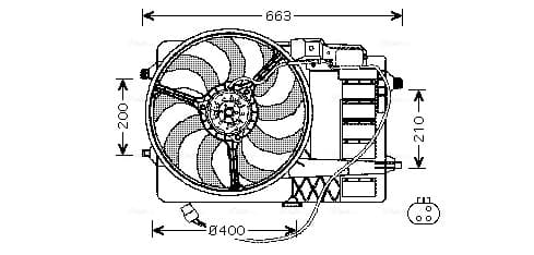 AVA QUALITY COOLING Ventilátor chladenia motora BW7516 1
