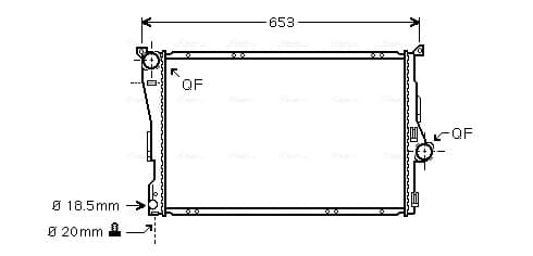 AVA QUALITY COOLING Chladič motora BWA2278 1