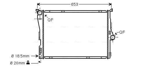 AVA QUALITY COOLING Chladič motora BWA2291 1