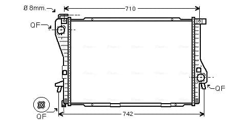 AVA QUALITY COOLING Chladič motora BWA2300 1