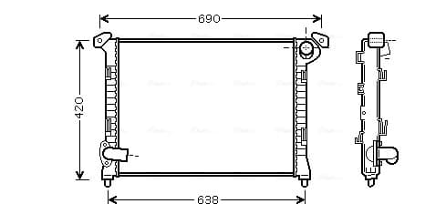 AVA QUALITY COOLING Chladič motora BWA2314 1