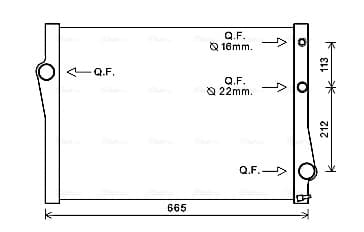 AVA QUALITY COOLING Chladič motora BWA2471 1