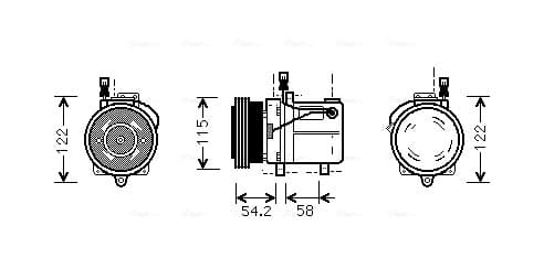AVA QUALITY COOLING Kompresor klimatizácie BWAK059 1