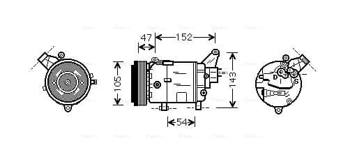 AVA QUALITY COOLING Kompresor klimatizácie BWAK076 1