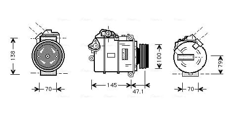 AVA QUALITY COOLING Kompresor klimatizácie BWAK306 1