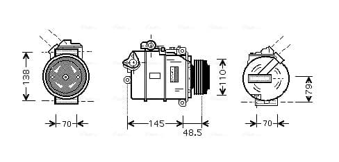 AVA QUALITY COOLING Kompresor klimatizácie BWAK309 1