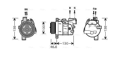 AVA QUALITY COOLING Kompresor klimatizácie BWAK319 1