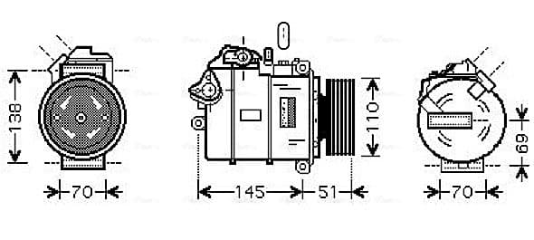 AVA QUALITY COOLING Kompresor klimatizácie BWAK320 1
